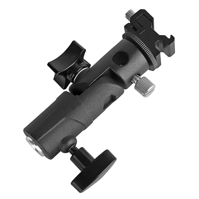 Camera Flash Speedlite Mount, professionele Swivel Light Stand Light Bracket Paraplu Bracket Mount Schoen Houder E Type F