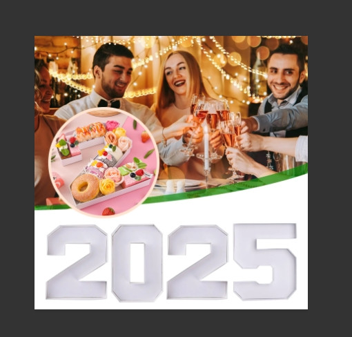 Graduation Number Board Box Food Containers Tray Fillable For Charcuterie Decorations For Party Supplies Kitchen Storage