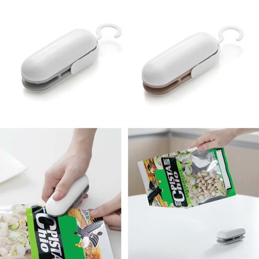 Mini Portable Food Sealer Machine Handheld Food Snacks Packaging Vacuum Plastic Bag Heat Sealing Machine Closing Capper