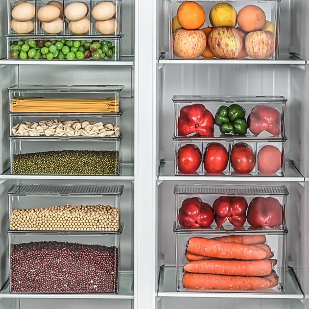 Stackable Fridge Container Food Storage Box Refrigerator Organizer Fruit Multigrains Storage Container Kitchen Organizer