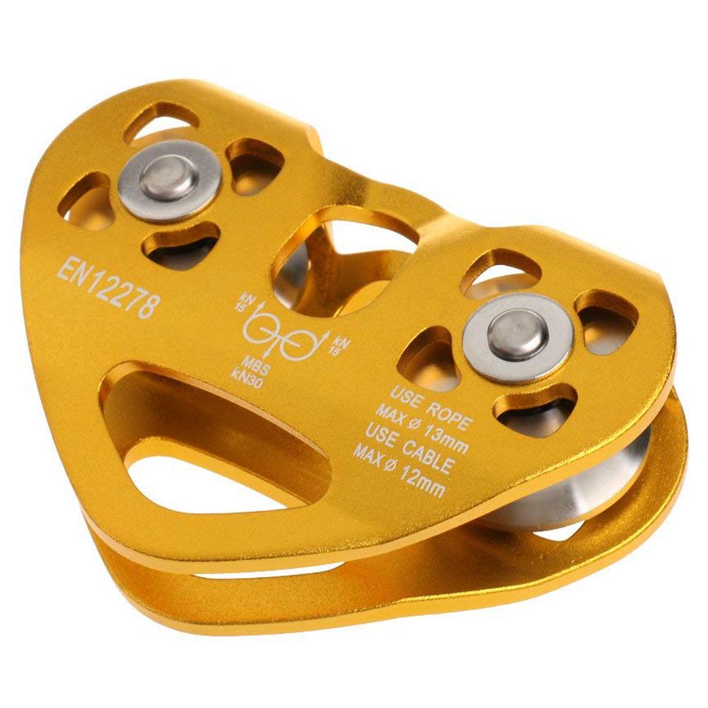 10.6 * 7.2 cm 30KN Pulley Tandem Pulley Tandem Pulley for 8-13mm Ropes For Climbing/Rescue/Aloft Work/Technique/Caving etc