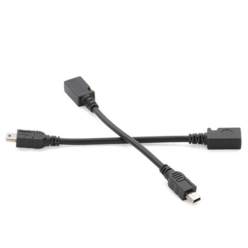 Adaptador de cargador Micro USB hembra a Mini USB macho, Cable convertidor de 13cm 24BB