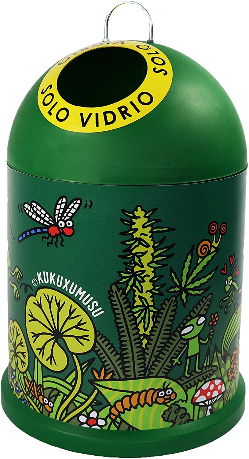 KUKUXUMUSU-cubo de reciclaje de vidrio