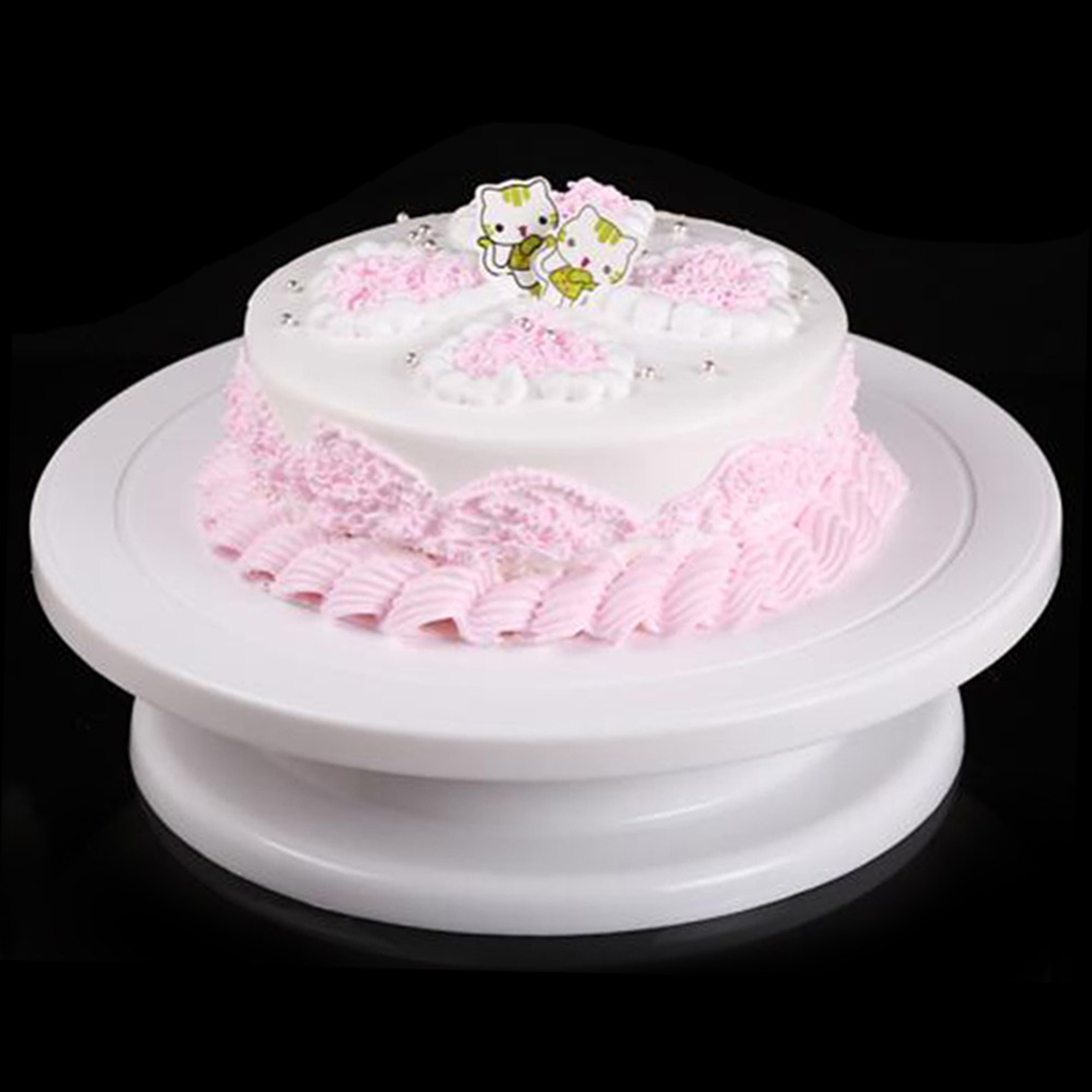 28Cm Plastic Taart Draaitafel Roterende Anti-Slip Taart Decoreren Draaitafel Taart Draaitafel Ronde Cake Stand Keuken Bakken gereedschap