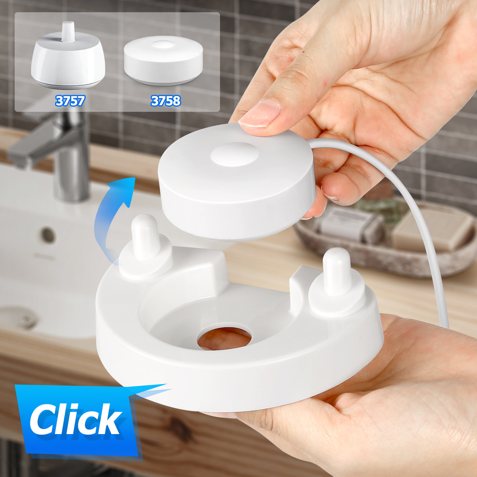 1 pc tandborsthållare för oral-b io eltandborste, ställ för tandborstar, förvaringsställ för tandborste, hållare för tandborstehuvuden, charging base-ställ