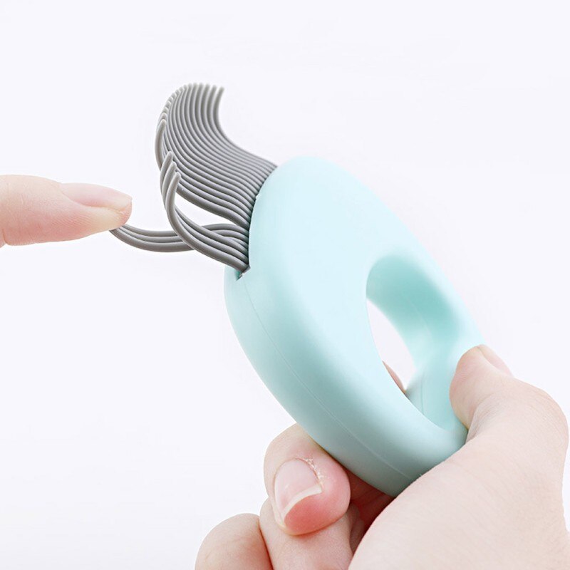 Peine de cuidado de manos para mascotas, peine de protección para mascotas, perro, mascota, cepillo suave de ABS, peine para el cuidado del cabello