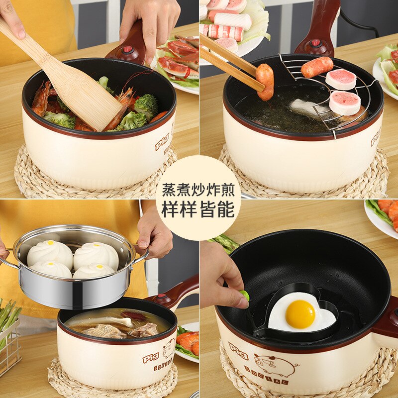 Uczeń kuchenka elektryczna mini mała patelnia elektryczna ryżowar