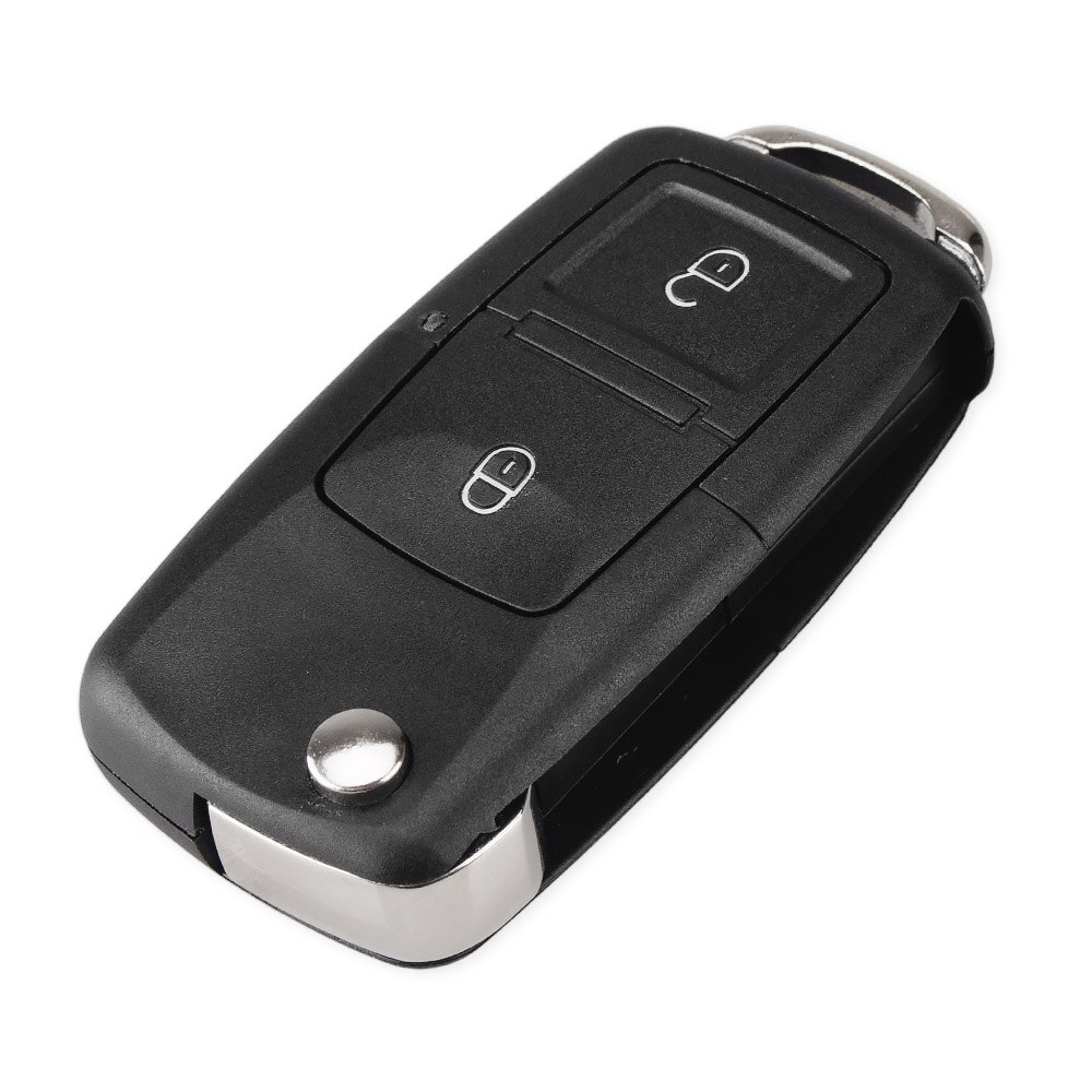 Keyyou para vw golf 4 5 passat b5 b6 polo touran para seat para skoda chave 2/3 botões da aleta escudo chave do carro fob sem lâmina