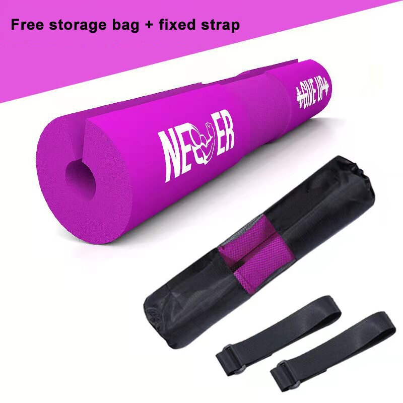 Schaum Hantel Schulter Pad Hocken Gewichtheben Gepolsterten, ÜSpund Bar,Pad-für Bar, griff Fitnessstudio Griff, hüfte Stößt 45*9cm, freies Schiff: Violett