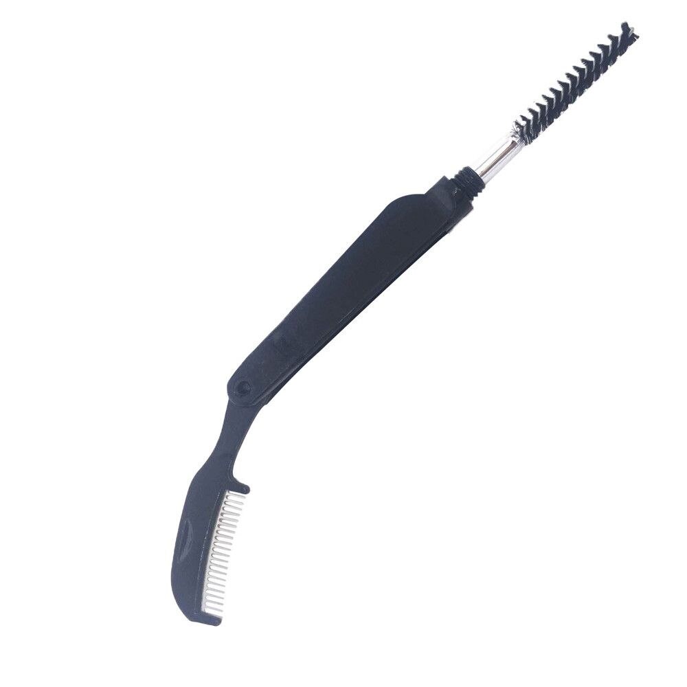 Mini peine plegable de doble punta para pestañas, cepillo separador de cejas, máscara de elevación, peine de Metal, herramienta de extensión de para mujer: 1PC