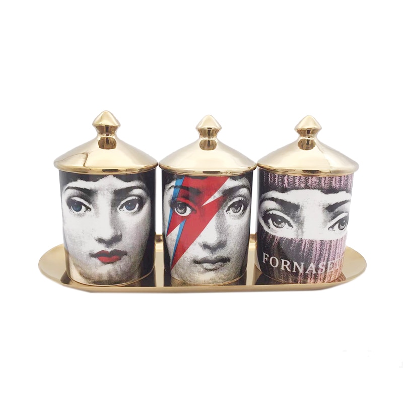 Decorative Jar Make-up Pen Jar Brush Holder Candle Holder Jewerlly Makeup Storage Jar Ceramic Crafts Home Decoration Pen Holder