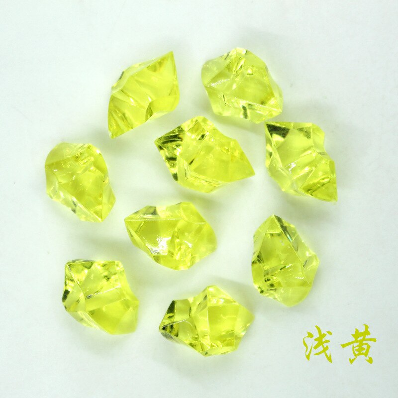 Cristaux en acrylique 250 pièces | Pierre d'aquarium, réservoir de poissons/fournitures de décoration de mariage, de jardin domestique: Light Yellow