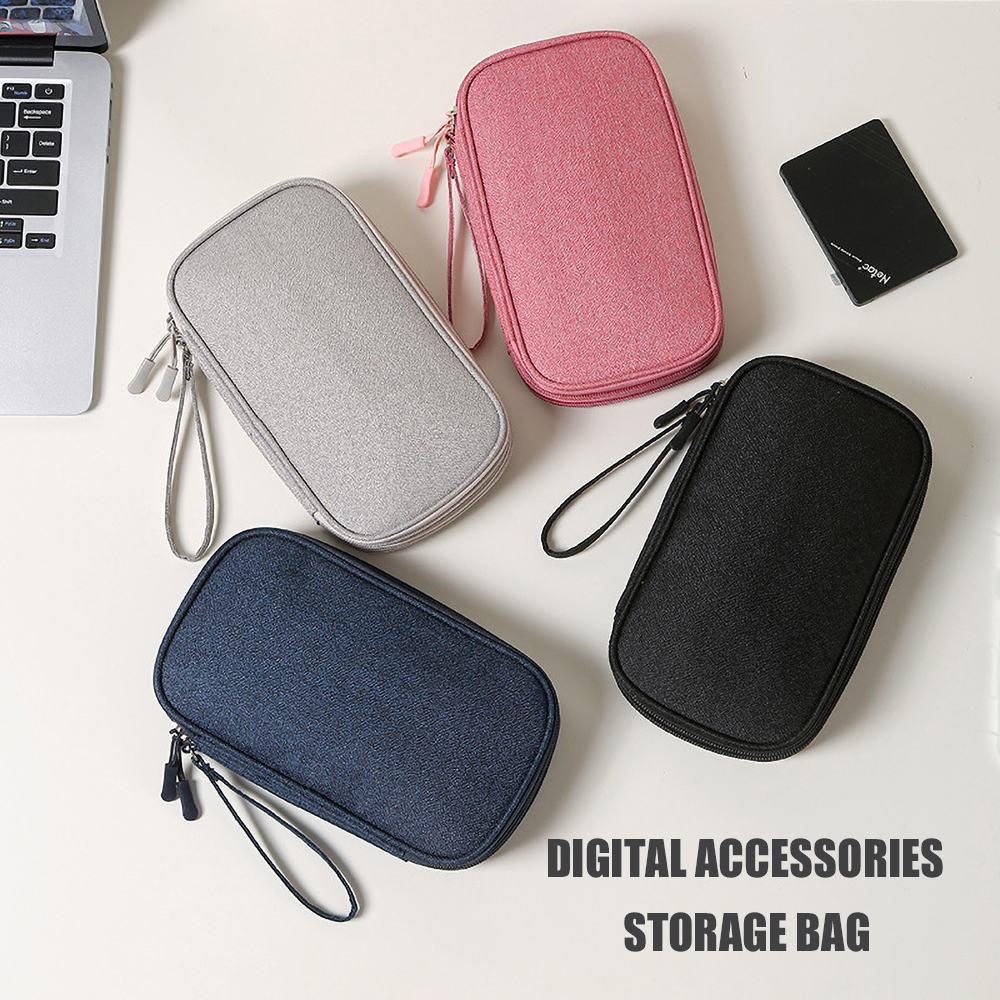 Sac de rangement de voyage pour cordon de câble, sac de rangement de câble de données de chargeur USB, étui de transport Portable étanche, sac de rangement multicouche
