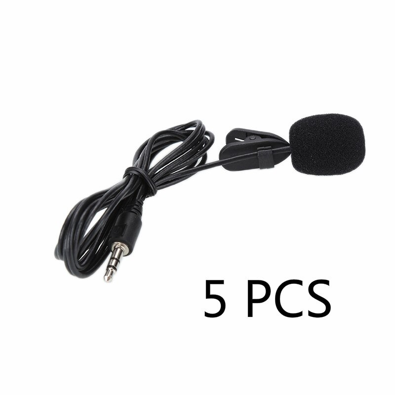 Universele Professionals Auto Audio Mini Microfoon 3.5Mm Jack Plug Mic Stereo Wired Externe Microfoon Voor Pc Auto Dvd radio: 5 PCS