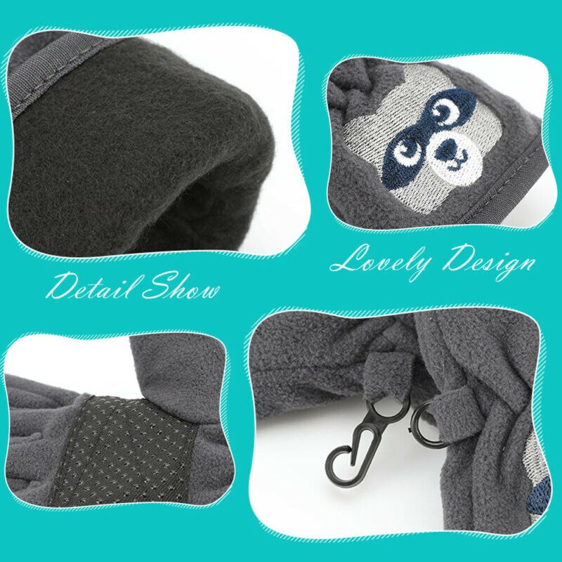 Kids Ski Winter Warm Gloves Girls Boys Plush Soft Anti-Slip Outdoor Mittens Children Gloves Cute Cartoon Bear Soft Winter Warm