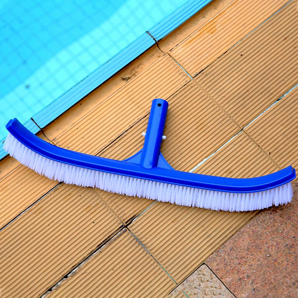 18 Inch Curved Swimming Pool Brush Cleaning Tools Spa Wall Floor Brush Nylon Bristles Cleaner Broom Swimming Pool Accessories