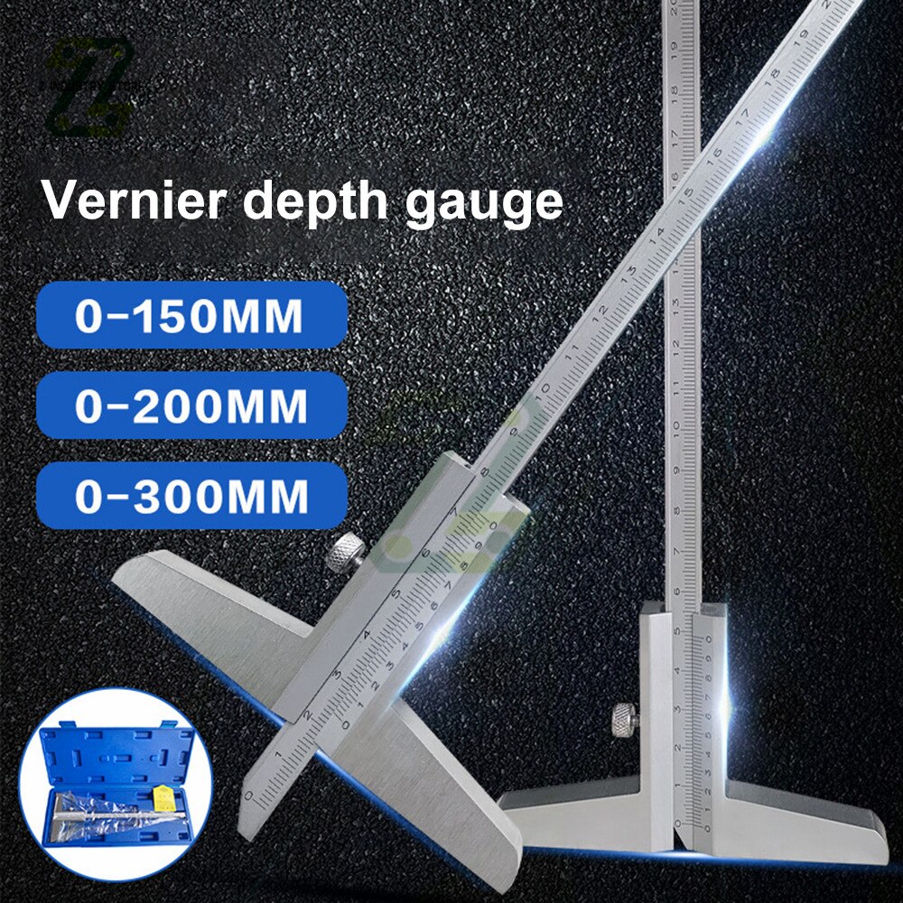 0-150mm 0-200mm 0-300mm Vernier Depth Gauge Depth Caliper Measuring Tools Vernier Caliper Marking Gauge Tool