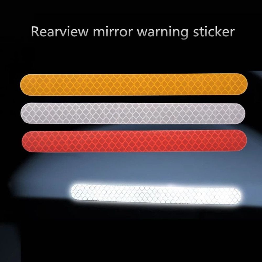 2Pcs Car Reflector Rearview Mirror Reflective Sticker Truck Vehicle Strip Tape Waterproof DIY Car Exterior Styling Accessories