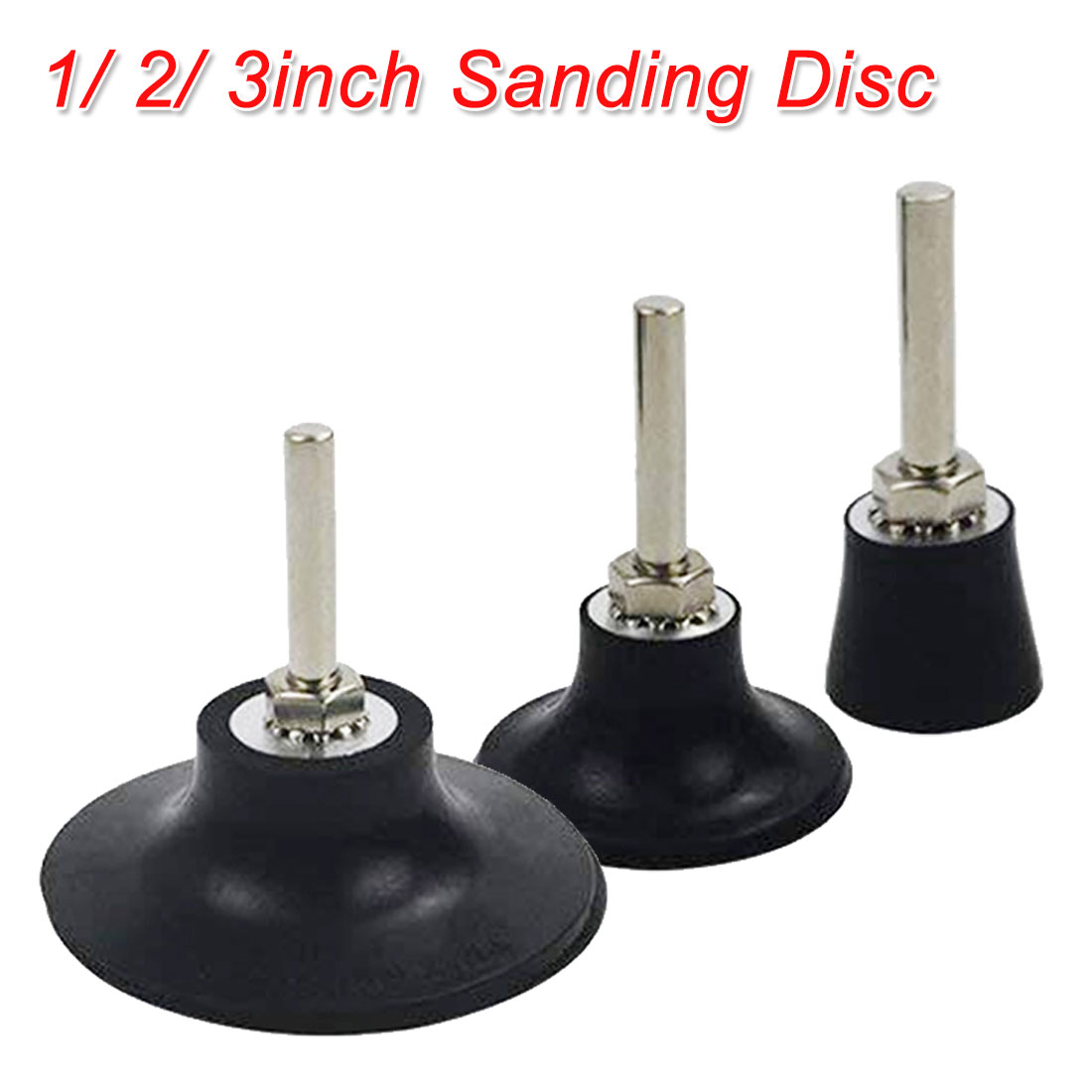 1pc Optional 1" & 2" & 3" Back-up Pad 6mm Shank Shaft Changeable for Roloc Sanding Disc