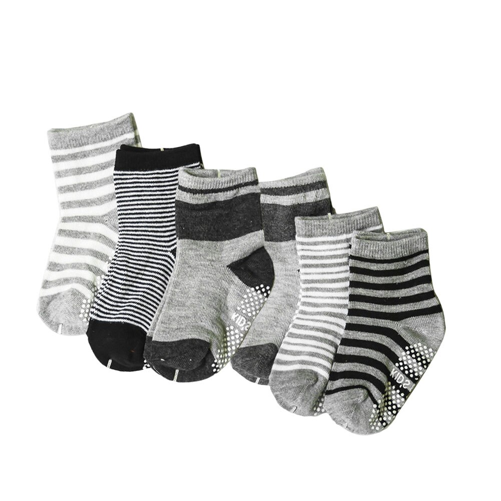 Chaussettes antidérapantes en coton pour bébés de 0 à 3 ans, couleurs aléatoires, 12cm