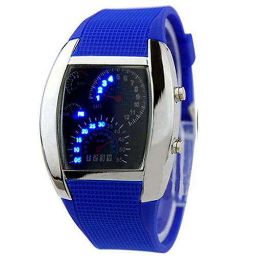 Sales! Mode Mannen Vrouwen Sport Led Dashboard Patroon Dial Digitale Horloge Digitale Led Sporthorloge Heren: 3