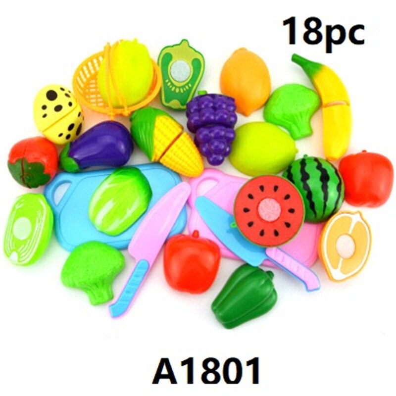 23 pz/set plastica taglio frutta e verdura giocattoli con cestino bambini cucina giocattoli finta gioca giocattoli educativi