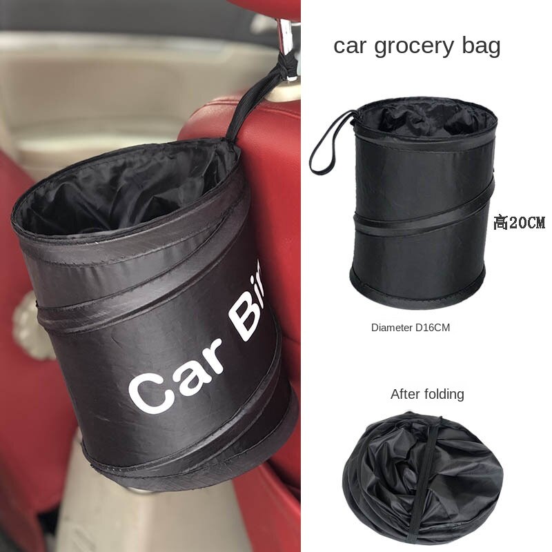 Cubo de basura plegable para coche, bote de basura con forma de coche, portátil, antifugas, para viaje, producto