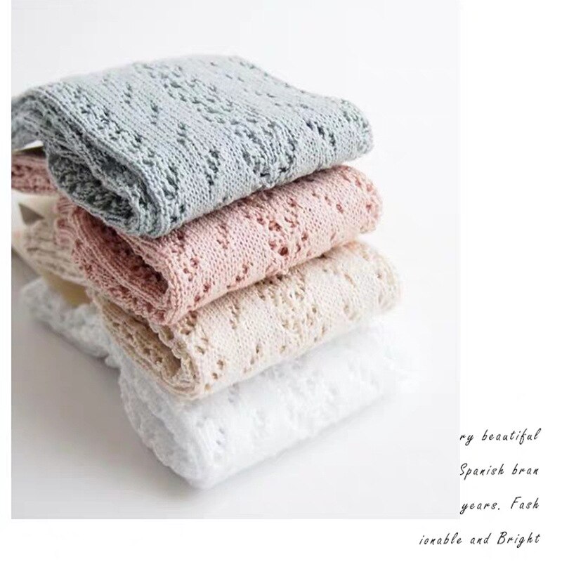 1-3 år baby sløjfe hul strik sokker piger sommer tynde sokker gulvstrømper