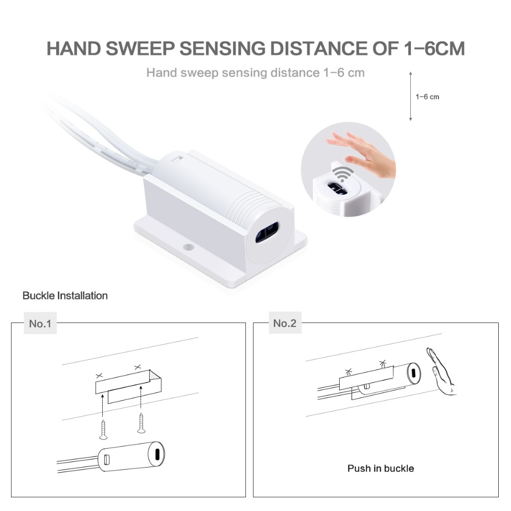 5A DC12V 24V Pir Motion Sensor Hand Sweep Switch Hand Wave Scan Ir Sensor Switch Smart On/Off voor Led Strip