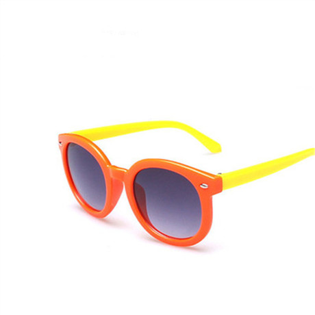 Børns solbriller runde retro dreng pige briller klassiske high-end populære mærke  uv400 solbriller: C2