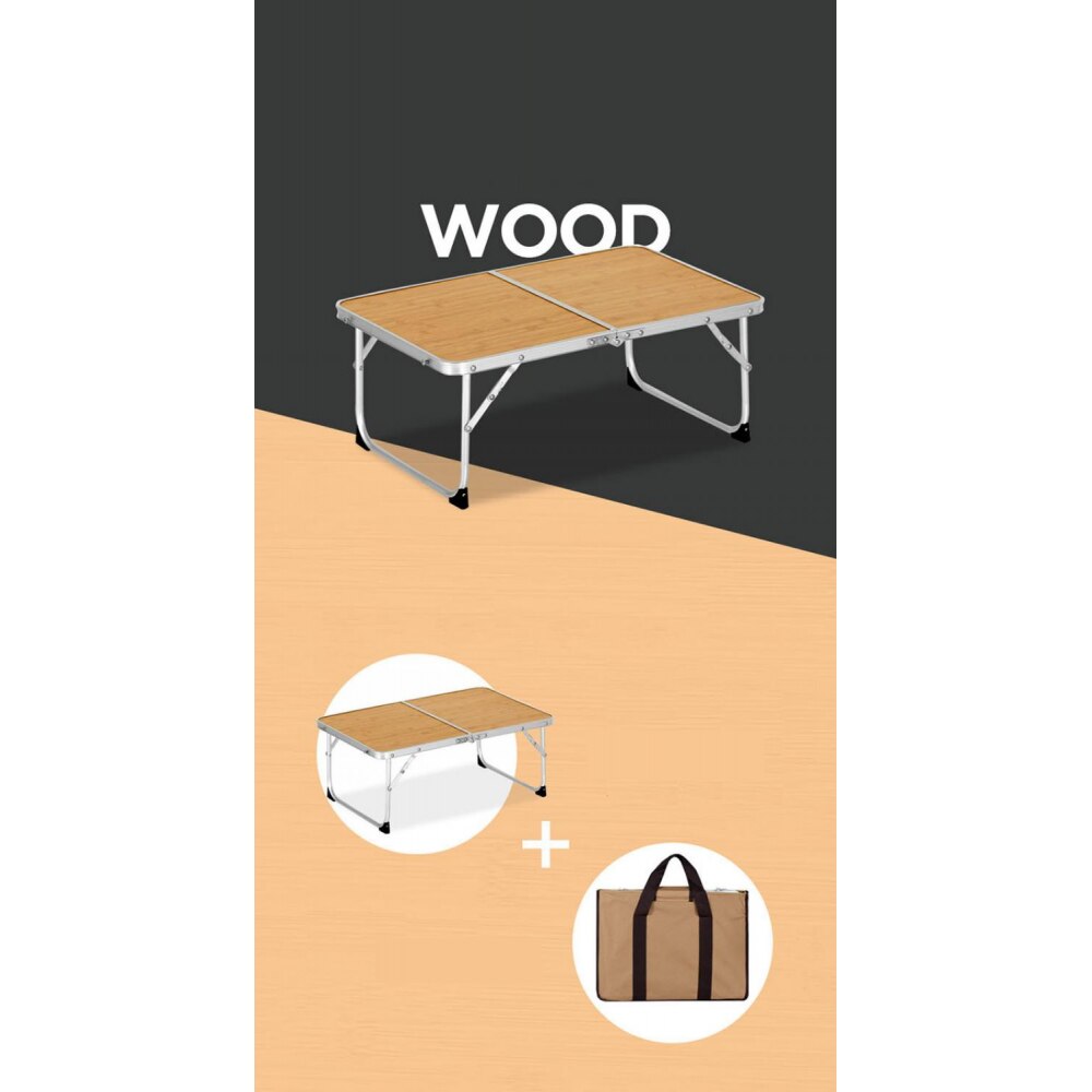 Bærbart udendørs bord aluminiumslegering udendørs foldemøbelsæt camping  l 25x w 60x h 40cm picnicbord holdbart bordskrivebord