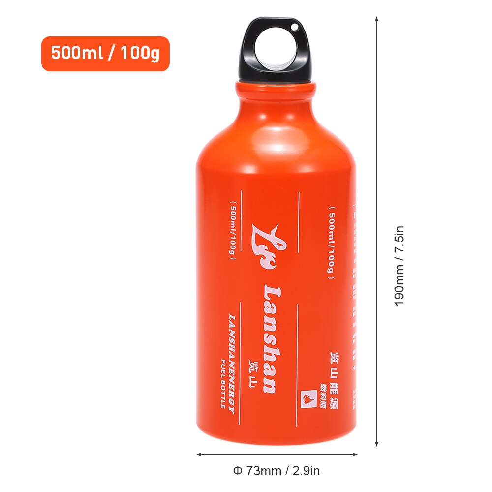 500Ml Benzine Brandstof Fles Benzine Kerosine Alcohol Liquid Gas Tank Brandstof Opslag Fles Voor Outdoor Camping Multi Brandstof Olie kachel: Default Title