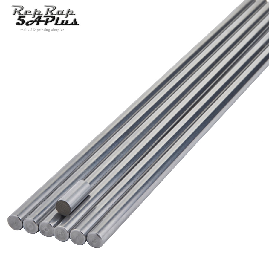 Barra redonda de acero inoxidable para impresora 3D, piezas CNC, carril delineador OD, 10mm de longitud, 100mm, 200mm, 300mm, 400mm, 500mm, varilla lisa