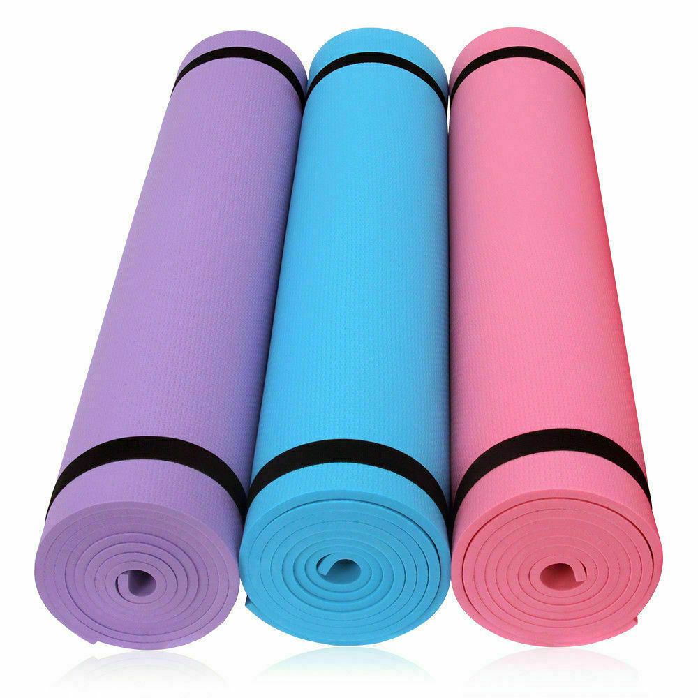 Halkfria yogamattor för fitness smaklös pilates picknick campingremmar gym fitness träningsdynor matta med bandage hotsale