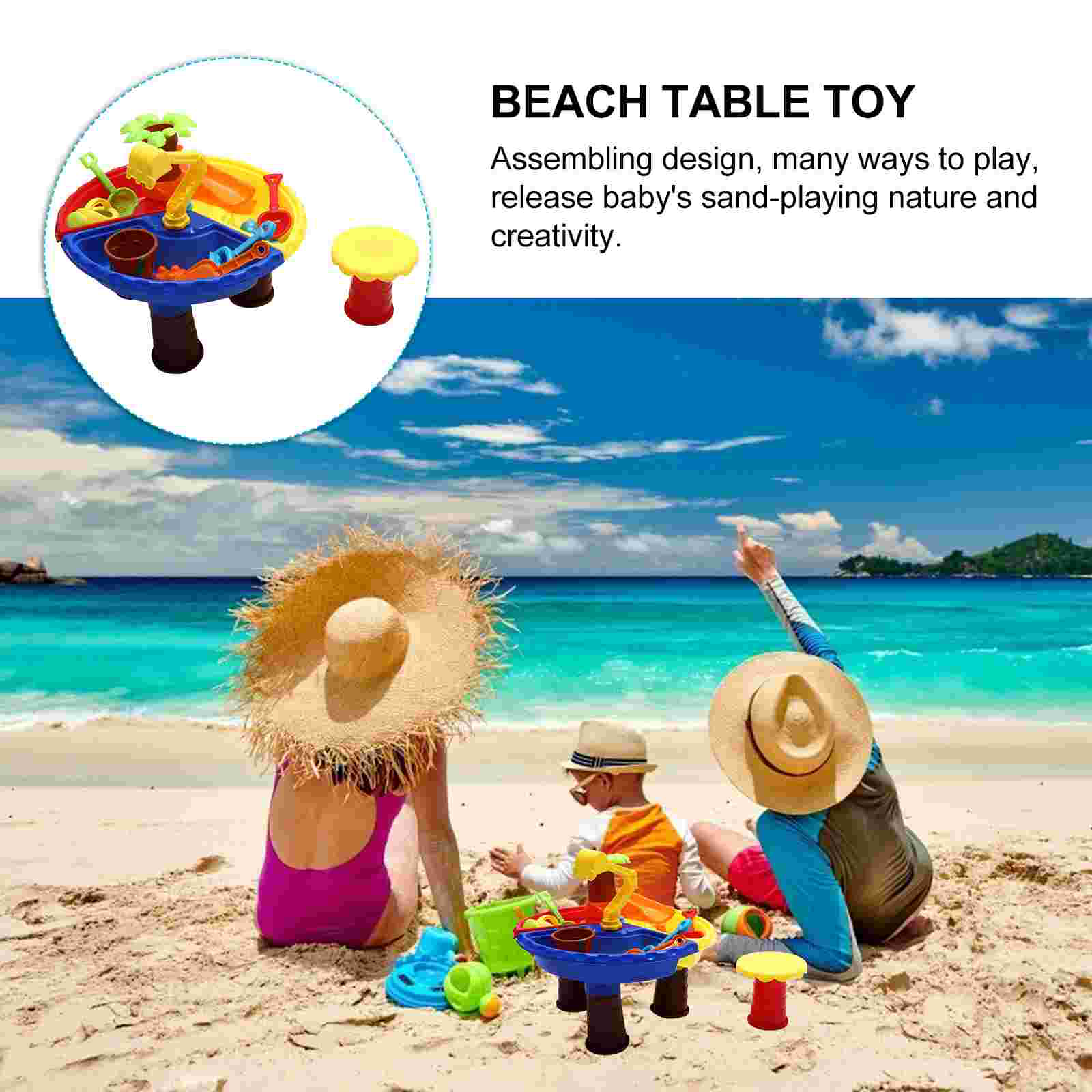 1 Set Assembly Table Kit Interesting Beach Table Sand Play Toys for Kids Toddlers