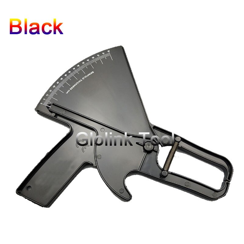 0-80mm plicometro slim guide caliper kropsfedt caliper hudfold caliper krop caliper fedt tester tlicometros: Sort