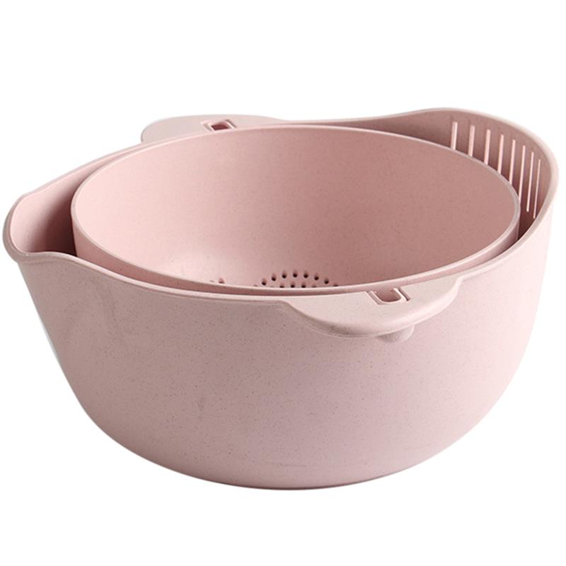 Keuken Zeef/Vergiet Kommen Set Praktische 2 In 1 Groente Zeef Kom Wassen Kom Keuken Gereedschap: 4