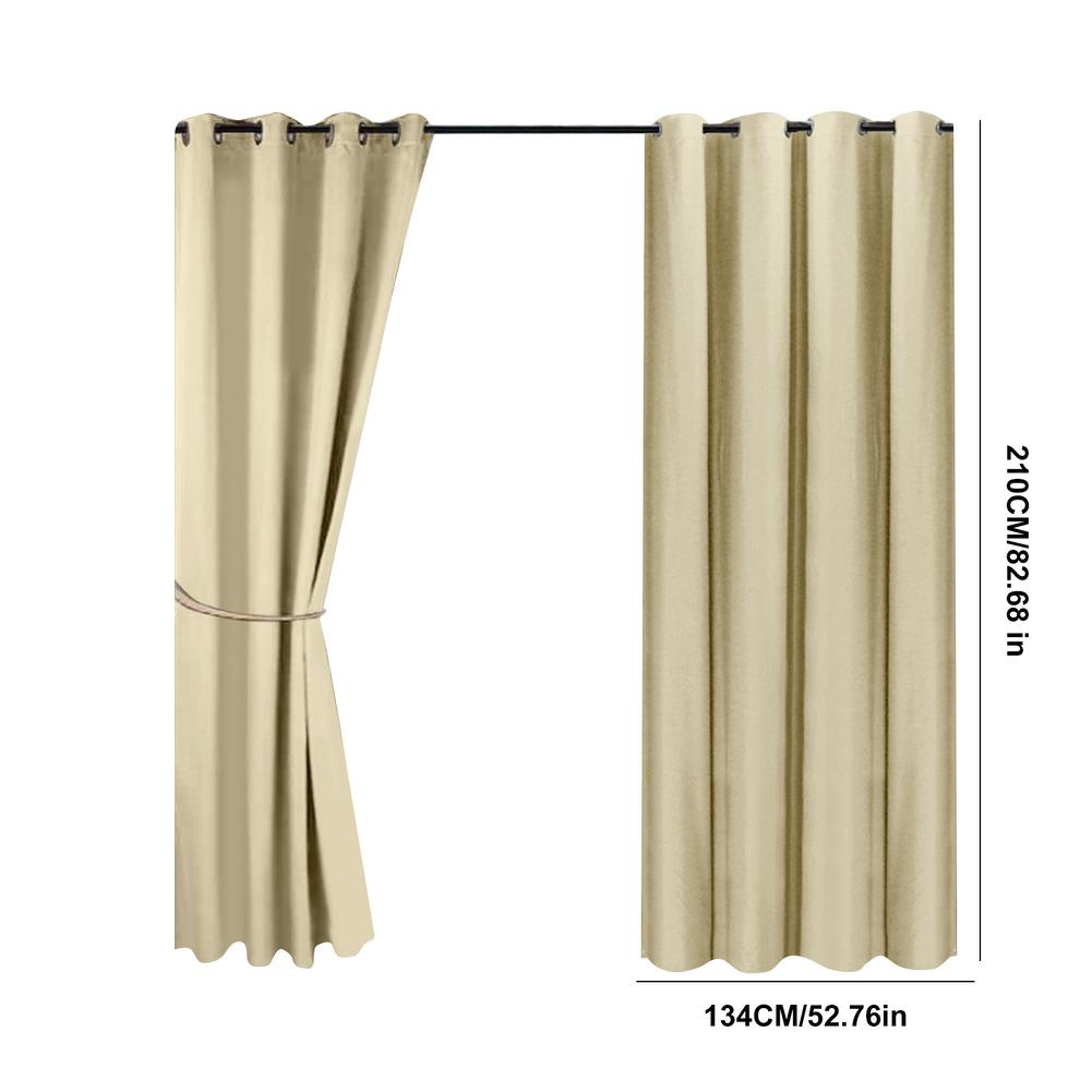 Outdoor Curtains For Patio Rustproof Grommet Top Waterproof Window Curtain Drapes For Porch,Pergola,Cabana,Gazebo 134x210cm