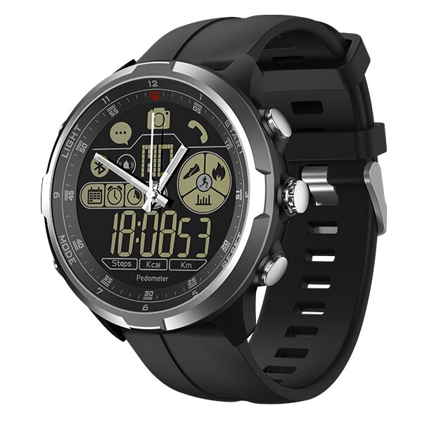 Neue Zeblaze VIBE 4 hybrid Flaggschiff Robuste Smartwatch 50M Wasserdicht 33-monat bereithalten Zeit 24h Alle- nasser Überwachung Clever Uhr: Silber