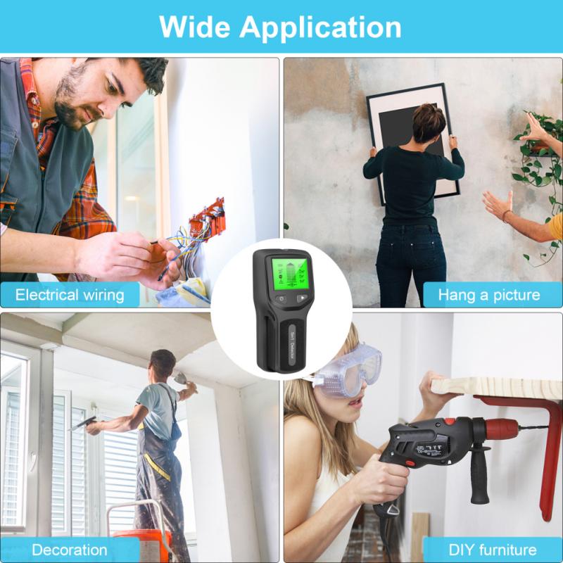 5 IN 1 Digital Metal Detector Multifunction Wall Scanner AC Wood Wall Stud Finder Copper Detect Wall Scanners Instr