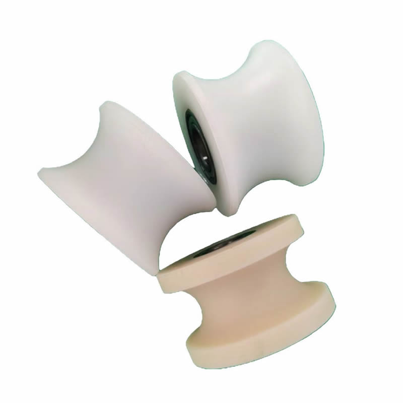 U-groef nylon katrol U-vormig Spoorwiel diameter 40 mm 50 mm 60 mm 70 mm 80 mm 120 mm Verschillende maten Geleidingsrol steunrol