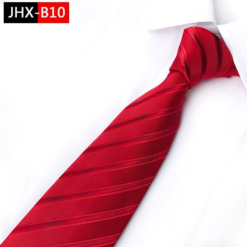 Klasyczne czerwone krawaty ślubne męskie oficjalne akcesoria biznesowe ślubne Pan młody ślubne 8CM krawaty: JHX-B10