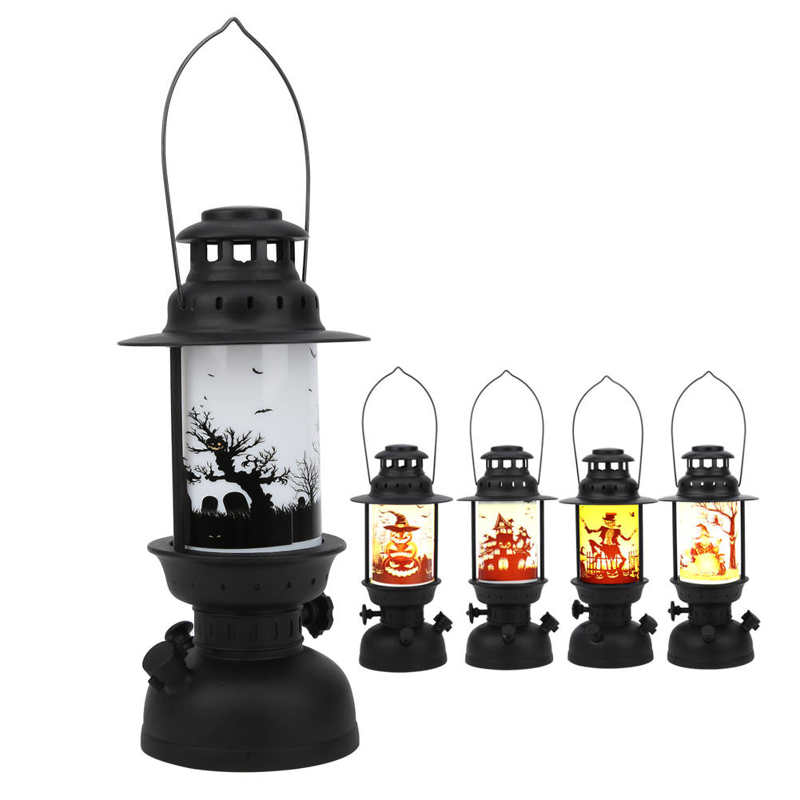 Halloween Lantern Hand Held Pendant Halloween Party Decoration Flame Light