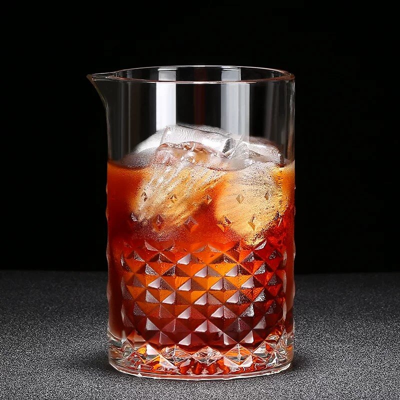 Bar Soul Mixing Cup Lead Free Glass Carving Style Hand Carved Cocktail Glass Bartender Cocktail Cups Barware