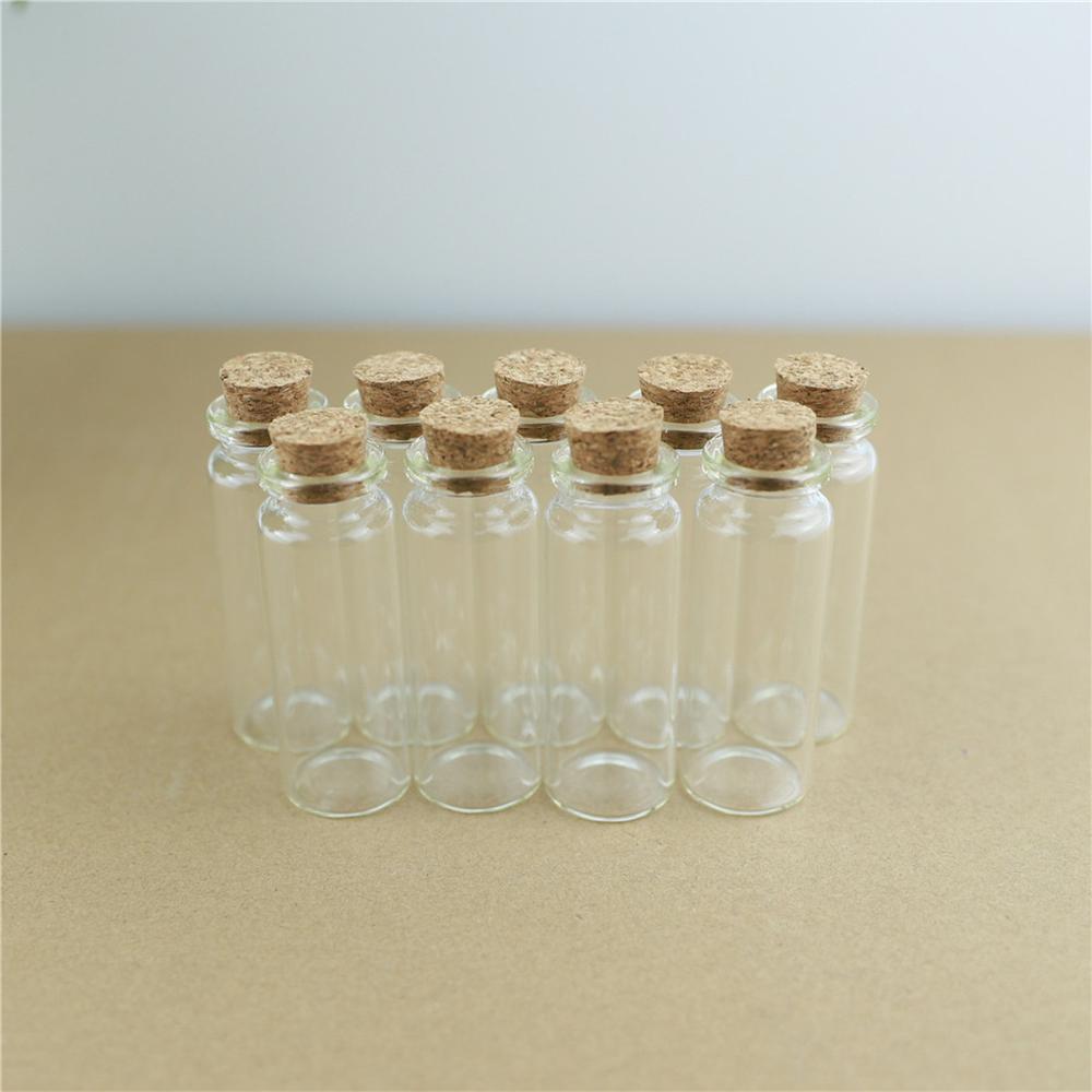 50pcs/lot 22*60mm 12ml Mini Glass Bottles With Cork Stopper Crafts Tiny Jars Transparent Empty Glass Storage Jar Bottle