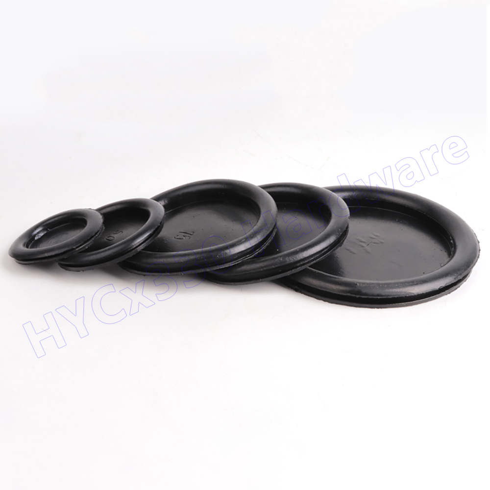 Rubber Grommet Closed Rubber Hole Plug Electrical Wire Gasket Single Sided for Wiring Protection, Drill Hole Sizes 14mm to 150mm