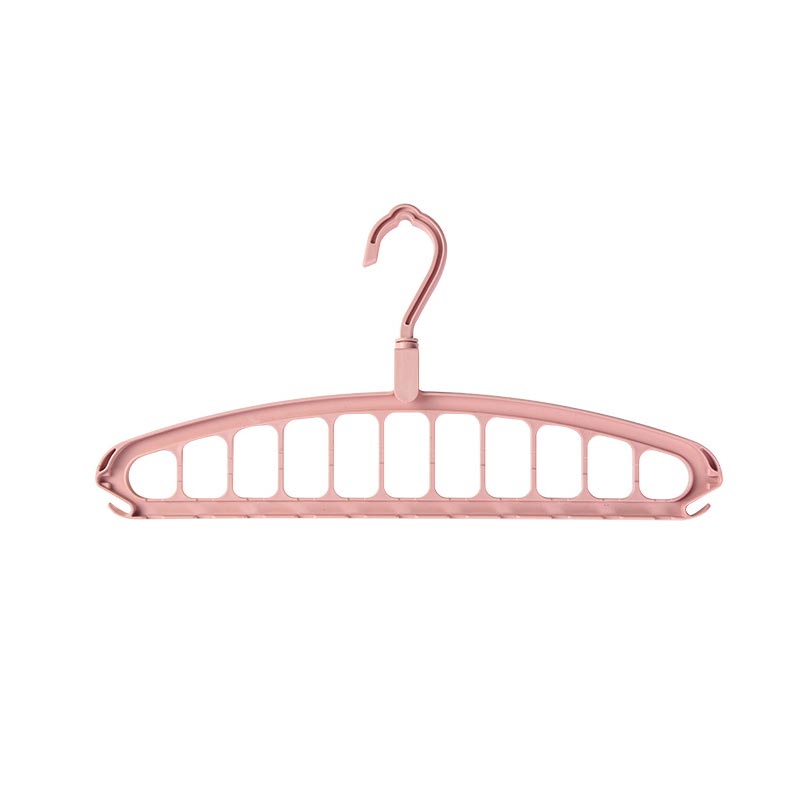 Clothes Hanger Multifunctional Rotary Hanger Home Balcony Wardrobe Rotating Non-Slip Dry Frame Organizer Hangers For Clothes: Pink
