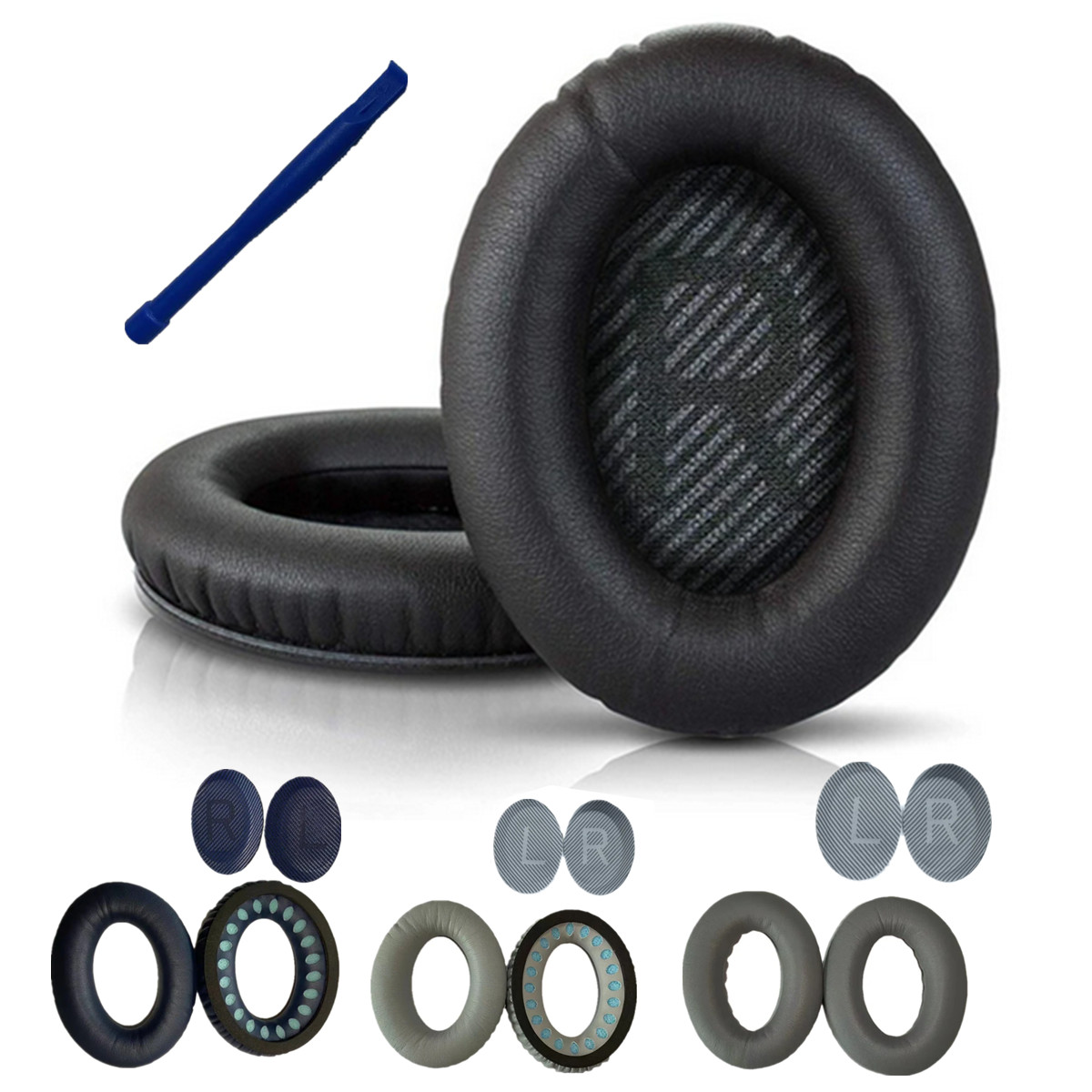Coussinets d'oreille de remplacement pour BOSE QC35 pour QuietComfort 35 et 35 II, coussinets d'oreille en mousse à mémoire de forme, housse d'oreille de