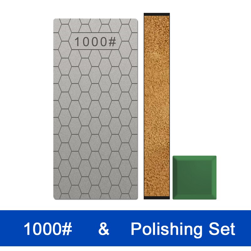 Diamond Sharpening Stone Knife Sharpener 400 600 1000 1200# fixed knife sharpener Diamond Sharpening Fine grinding in Polishing: 1000 Diamond Set