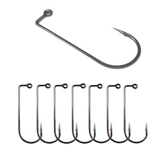 100Pcs 90 Graden Jig Grote Vissen Harde En Scherpe Haak Saltwater Bass Jig Haken High-Carbon Staal Ronde bocht Voor Jig Mallen